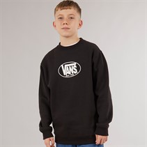 Vans Junior Boys Classic Oval Crew Sweatshirt Black