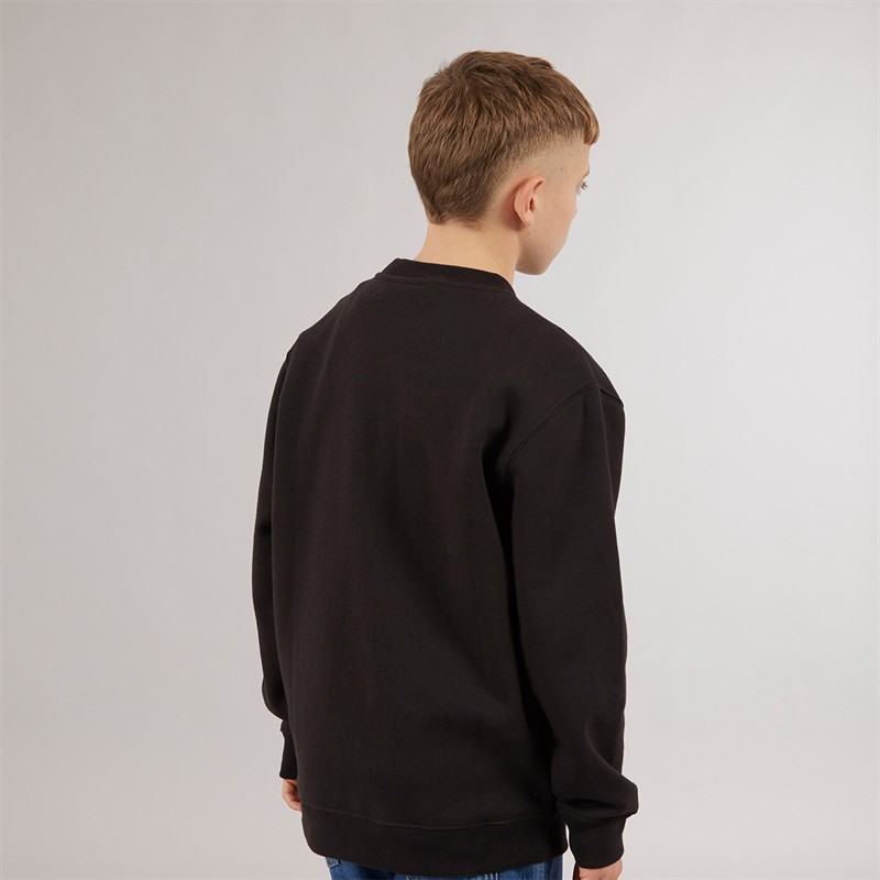 Vans Junior Boys Classic Oval Crew Sweatshirt Black