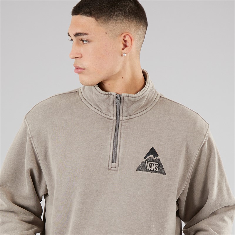 Vans Mens Mte Quarter Zip Top Pewter