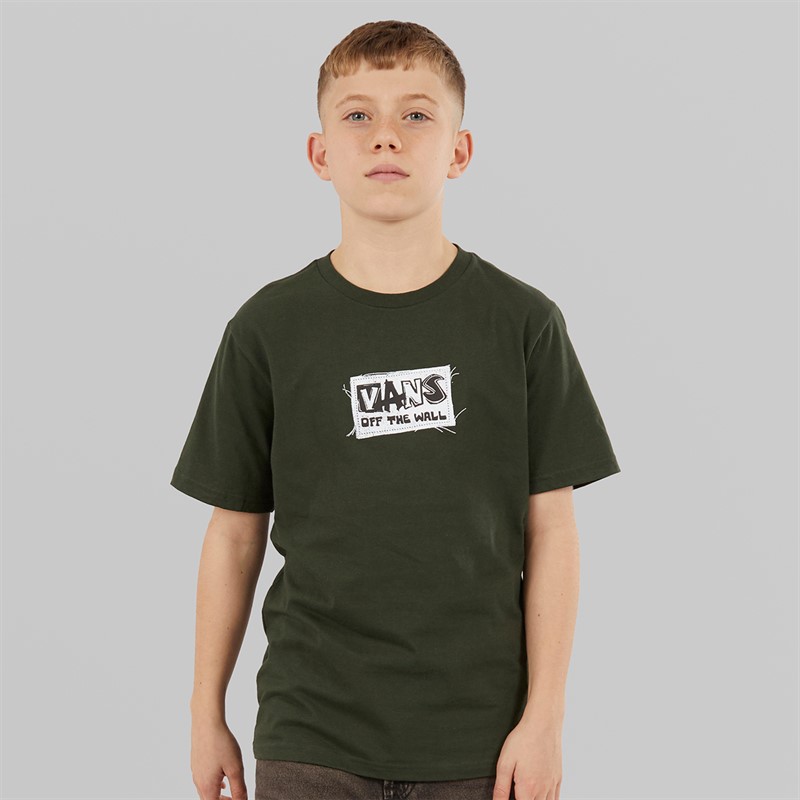 Vans Junior Boys Diy FX T-Shirt Dried Kelp