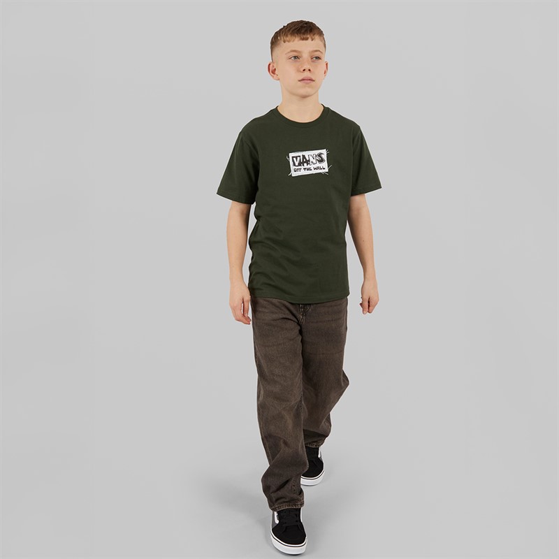 Vans Junior Boys Diy FX T-Shirt Dried Kelp