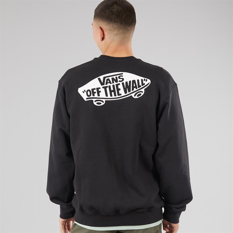 Vans Mens Style 76 Graphic Back Loose Sweatshirt Black/White