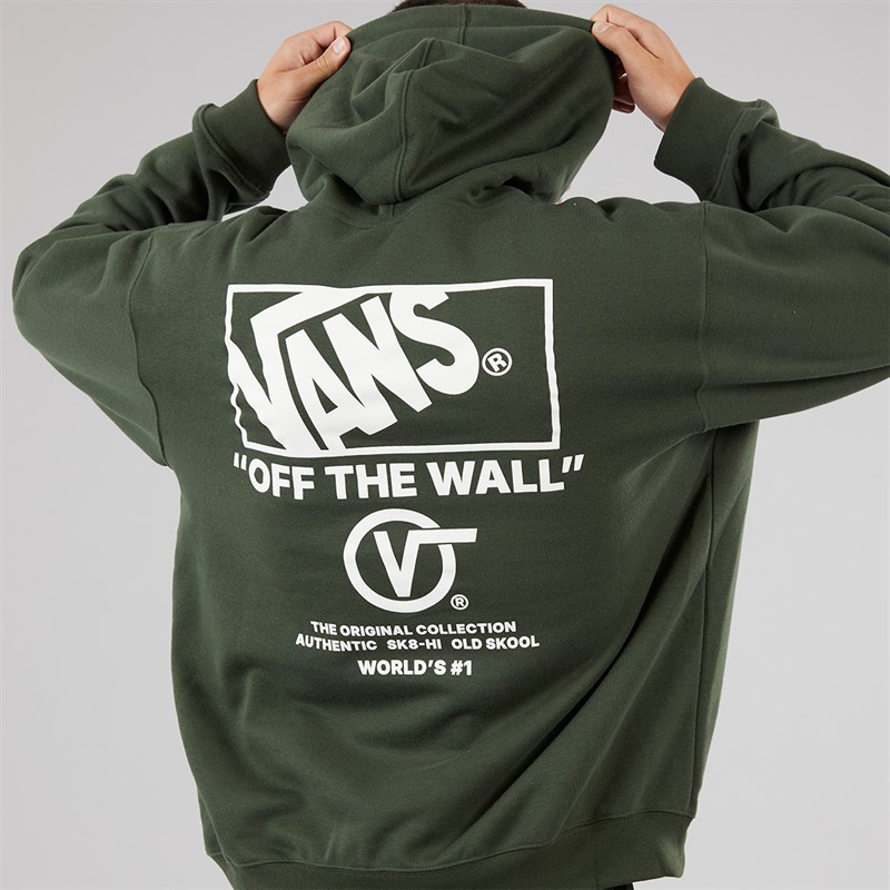 Vans Mens Stockpile Graphic Back Hoodie Dried Kelp
