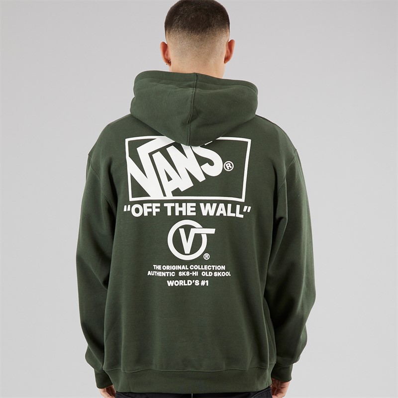 Vans Mens Stockpile Graphic Back Hoodie Dried Kelp