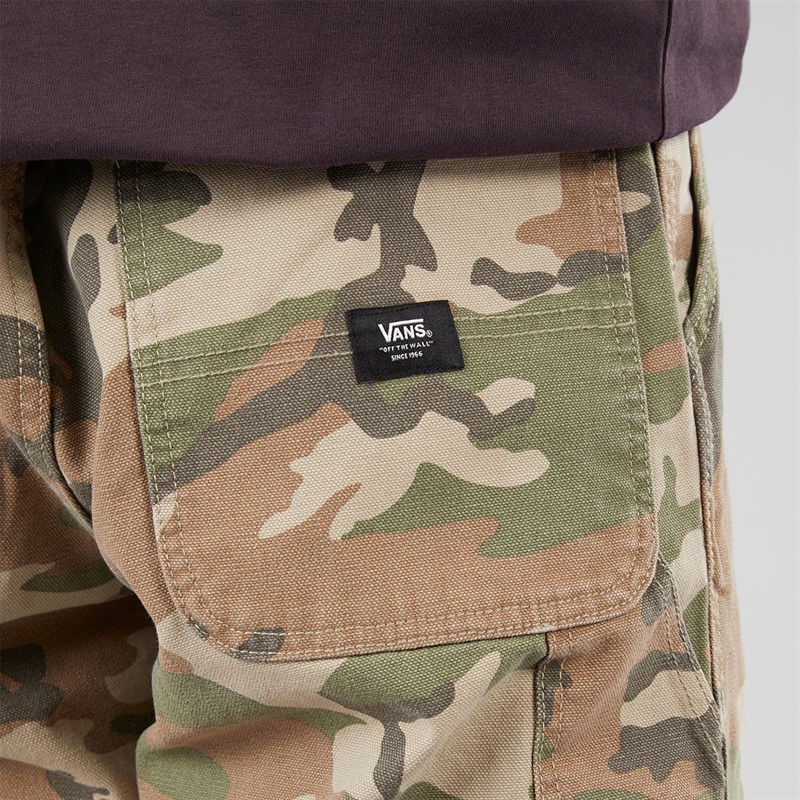 Vans Mens Drill Chore Carpenter Loose Camo Trousers Vintage Camo