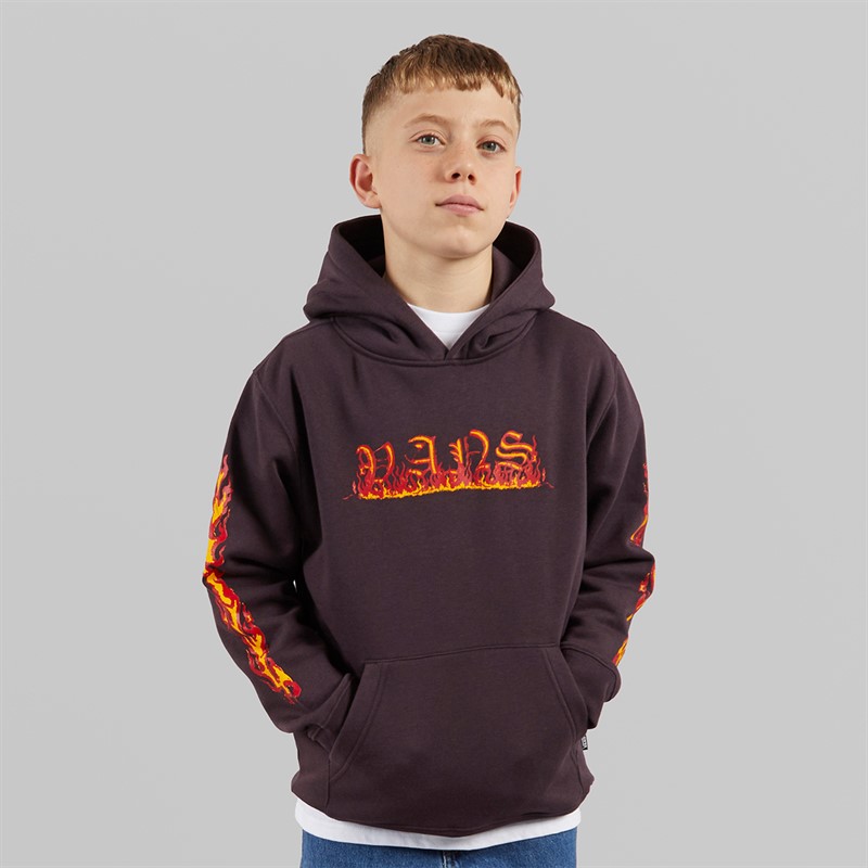Vans Junior Boys Inferno Graphic Hoodie Dark Port