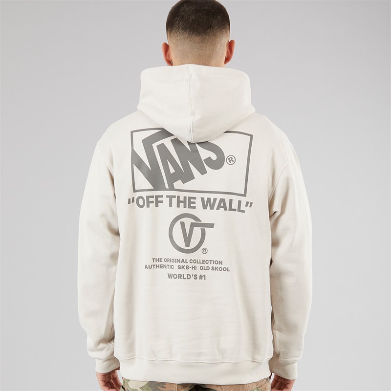Vans Mens Stockpile Graphic Back Hoodie Taupe Mist