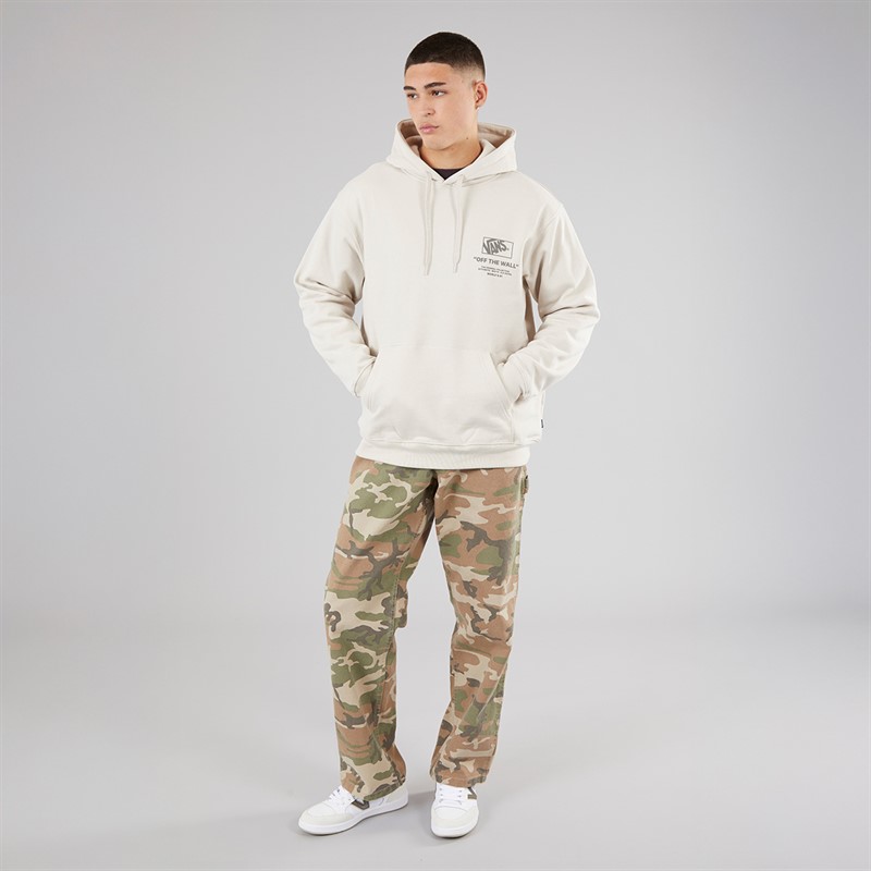 Vans Mens Stockpile Graphic Back Hoodie Taupe Mist