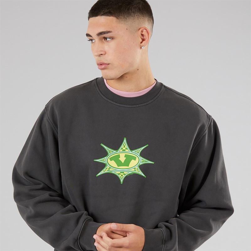 Vans Mens Star Checker Crew Sweatshirt Black