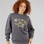 Vans Womens Perforate Crew Sweatshirt Asphalt