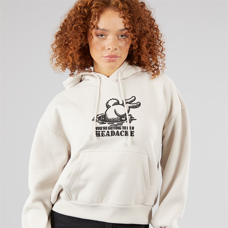 Vans Womens Down The Rabbit Hole Graphic Hoodie Taupe Mist