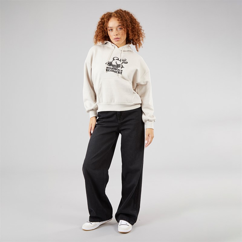 Vans Womens Down The Rabbit Hole Graphic Hoodie Taupe Mist