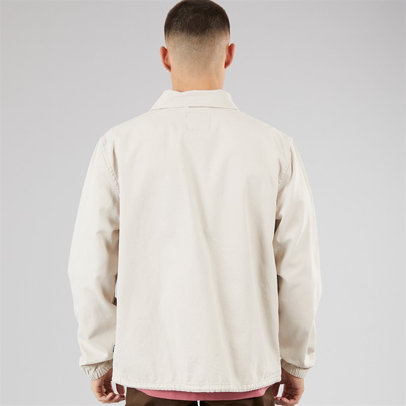 Vans Mens Torrey Canvas Coaches Jacket Taupe Mist