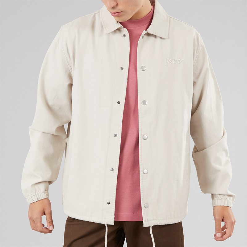 Vans Mens Torrey Canvas Coaches Jacket Taupe Mist