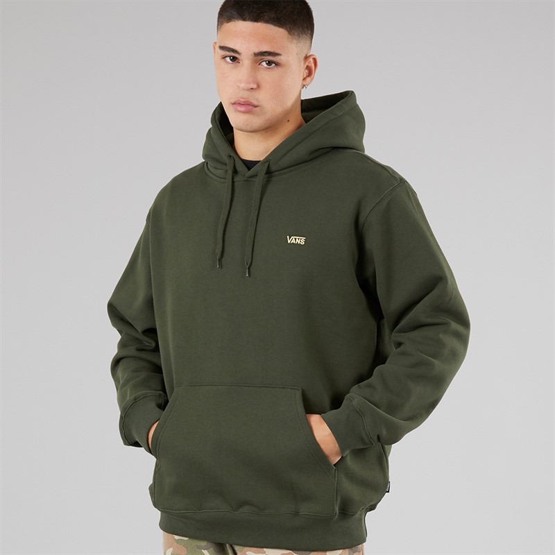 Vans Mens Left Chest Logo Loose Hoodie Dried Kelp