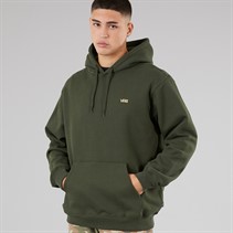 Vans Mens Left Chest Logo Loose Hoodie Dried Kelp