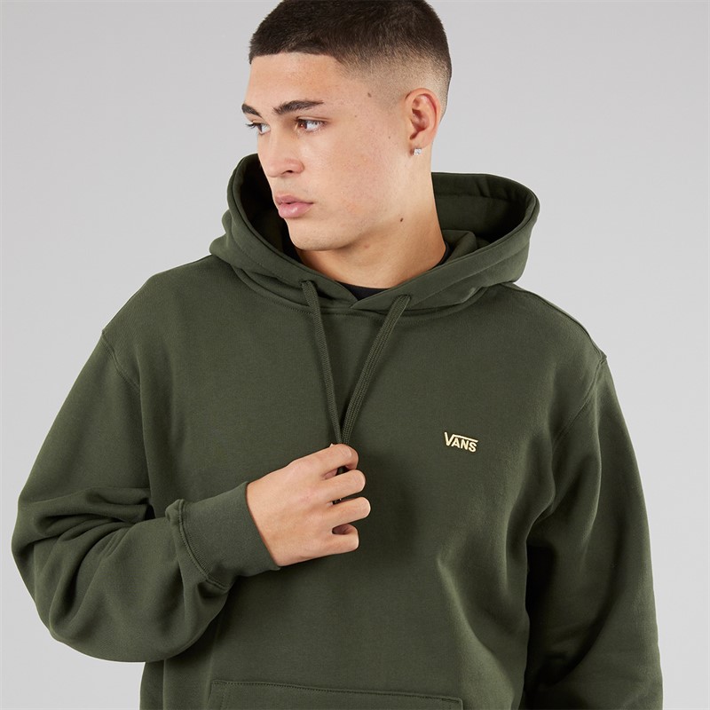 Vans Mens Left Chest Logo Loose Hoodie Dried Kelp