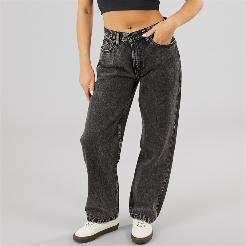 Vans Womens Annabelle Straight Leg Trousers Stonewash Black