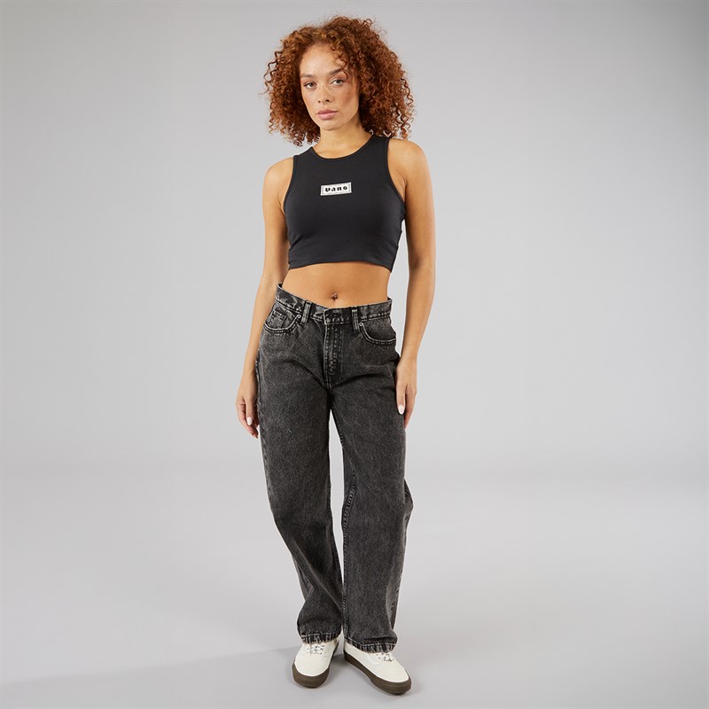 Vans Womens Annabelle Straight Leg Trousers Stonewash Black