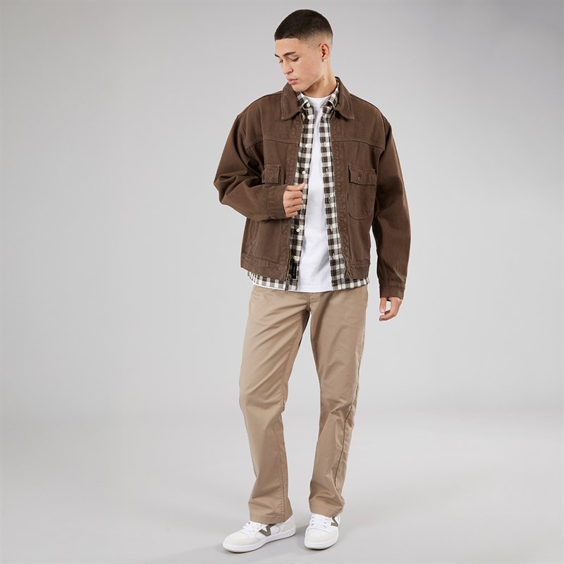 Vans Mens Skate Garage Denim Jacket Coal Brown