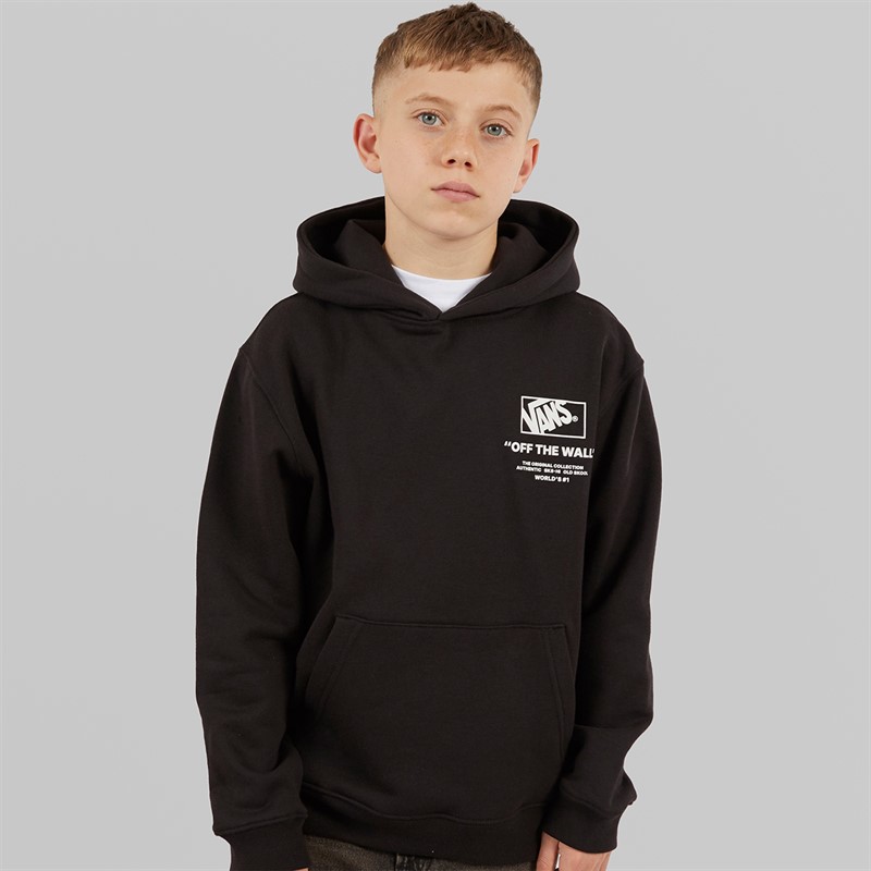 Vans Junior Boys Stockpile Graphic Back Hoodie Black