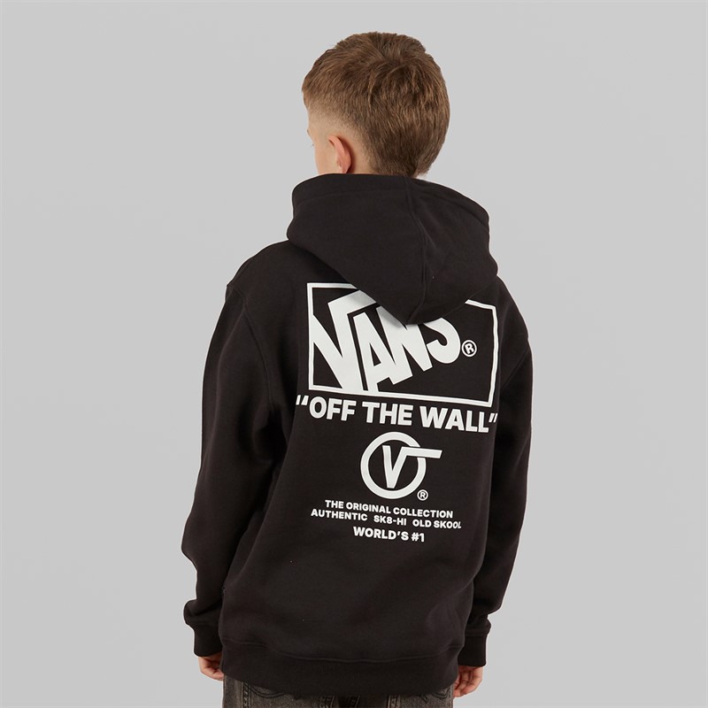 Vans Junior Boys Stockpile Graphic Back Hoodie Black