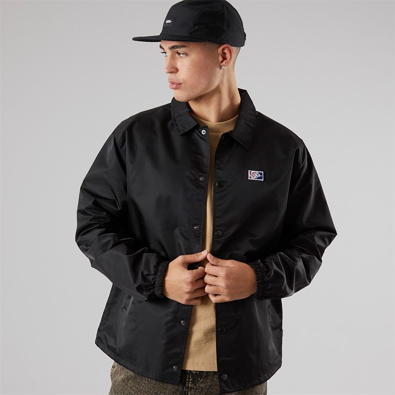 Vans Mens Torrey Nylon Coaches Jacket Black/White - Size XXL