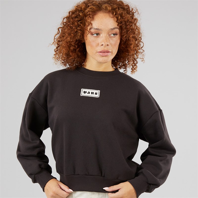 Vans Womens Retro Crew Sweatshirt Black - Size S