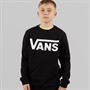 Vans Junior Boys Classic Logo Crew Sweatshirt Black
