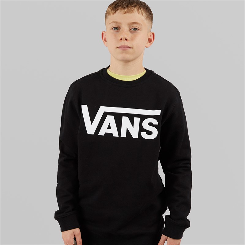 Vans Junior Boys Classic Logo Crew Sweatshirt Black