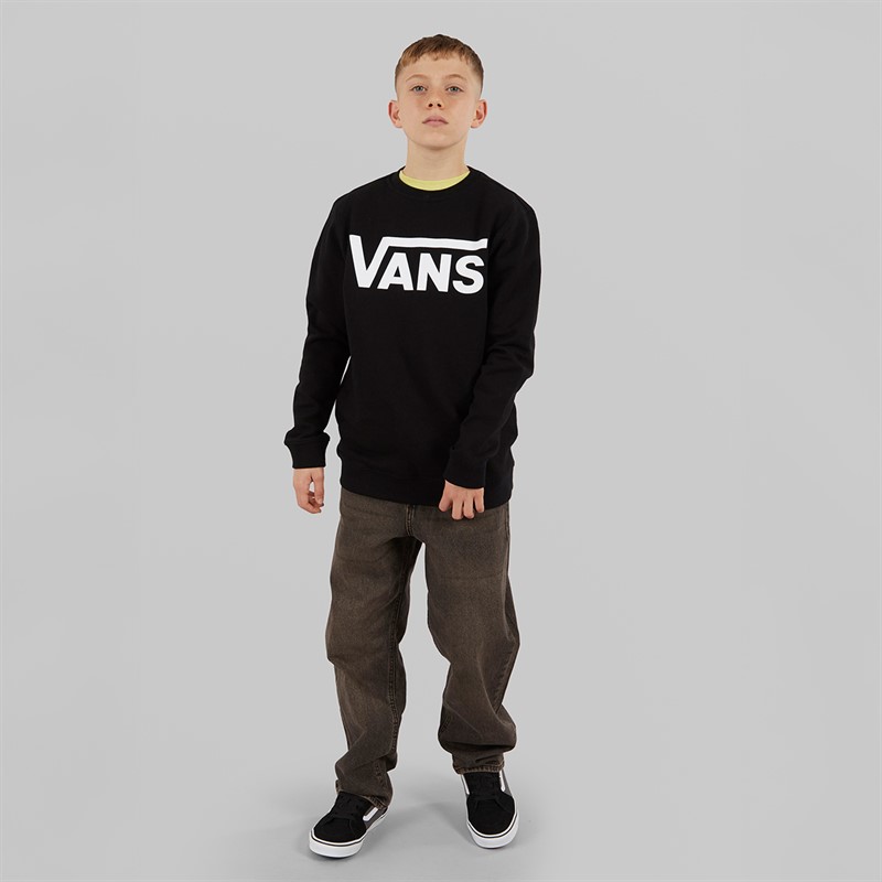 Vans Junior Boys Classic Logo Crew Sweatshirt Black