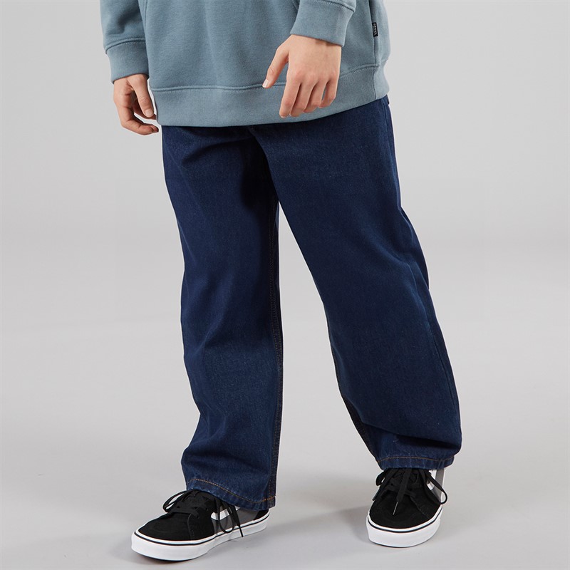 Vans Junior Boys Check 5 Loose Denim Pants Midnight