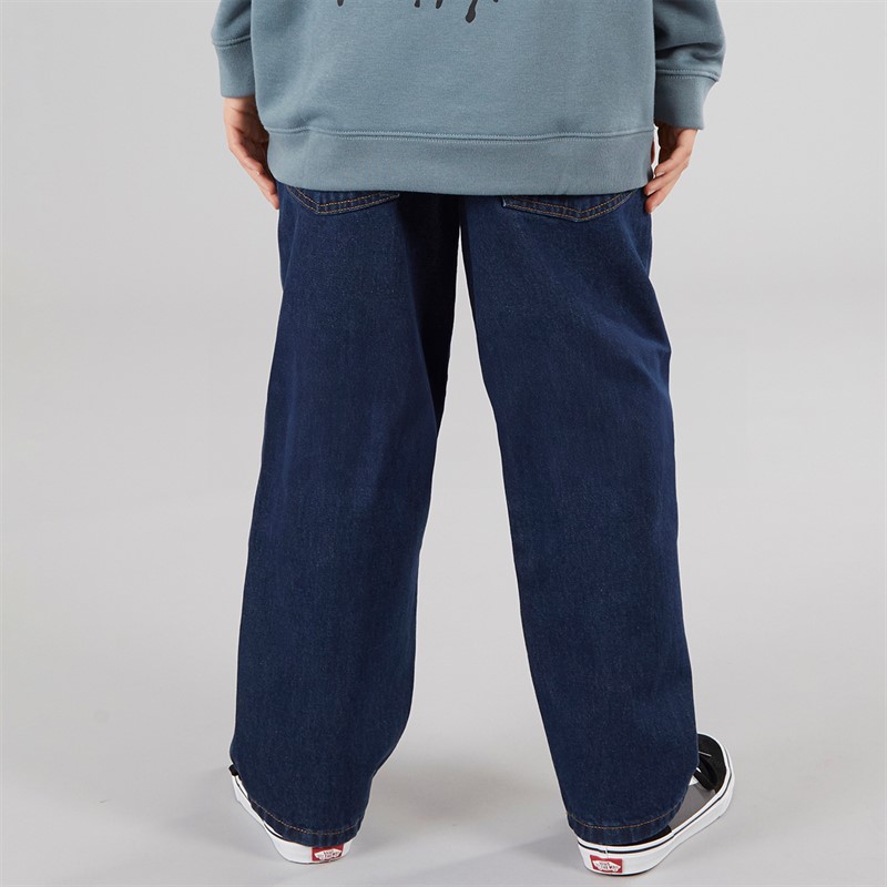 Vans Junior Boys Check 5 Loose Denim Pants Midnight