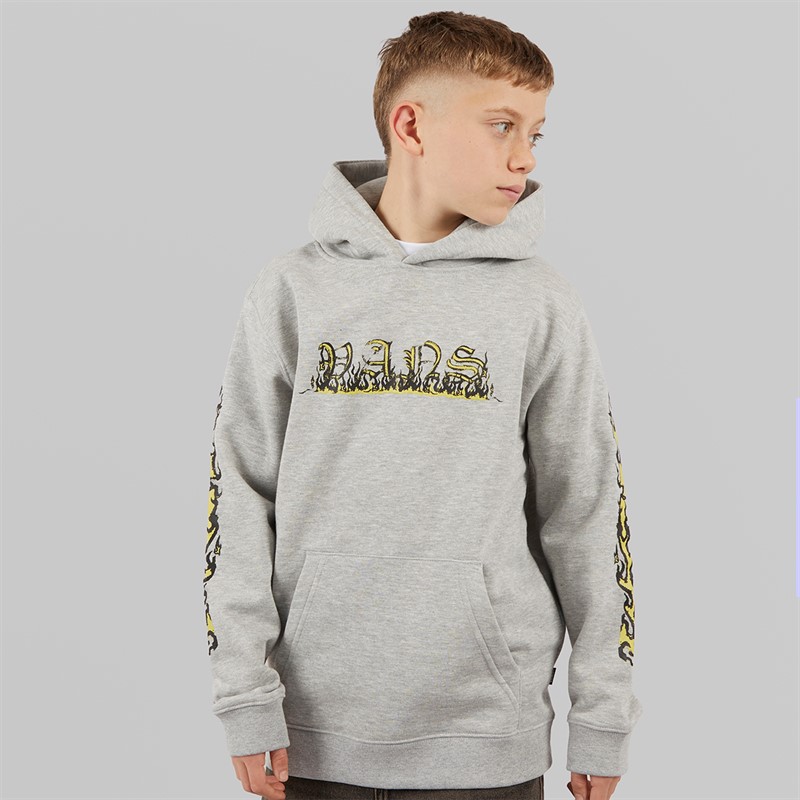 Vans Junior Boys Inferno Graphic Hoodie Cement Heather