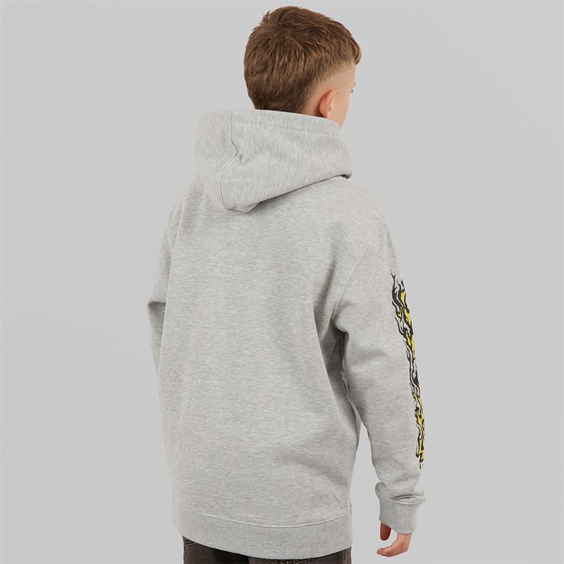Vans Junior Boys Inferno Graphic Hoodie Cement Heather