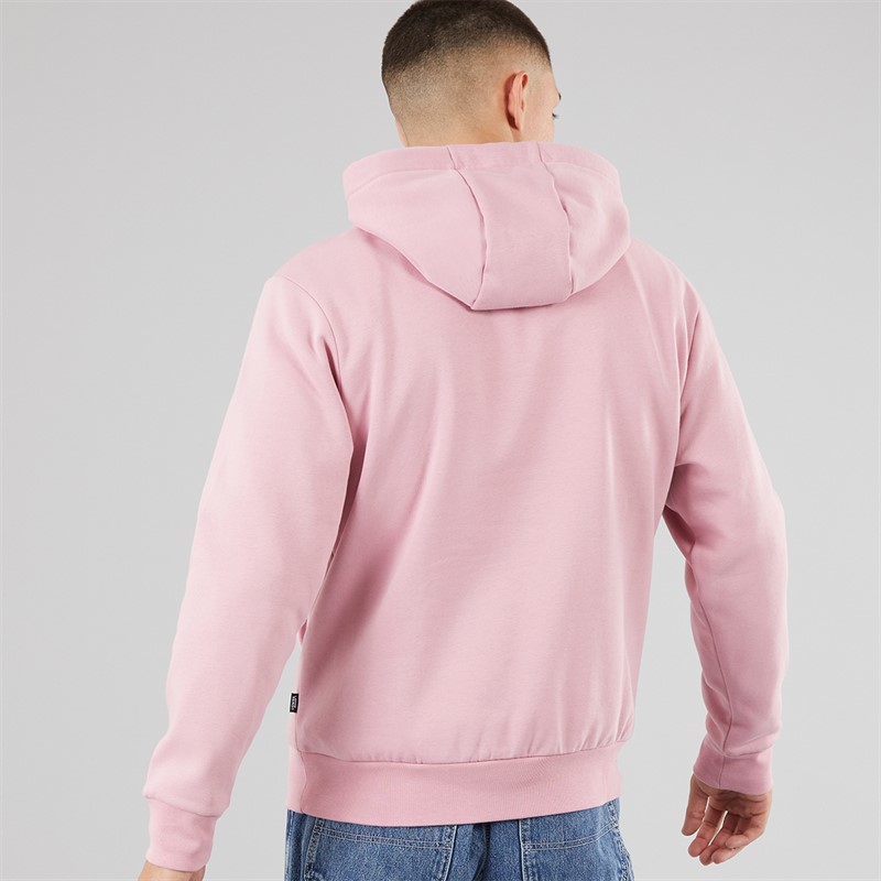 Vans Mens Left Chest Logo Hoodie Pink Dawn