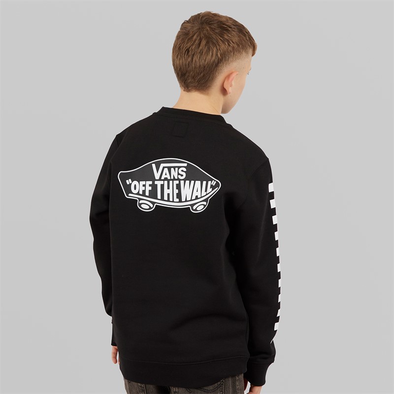 Vans Junior Boys Exposition Checkerboard Crew Sweatshirt Black