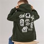 Vans Junior Boys Classified Graphic Back Full Zip Hoodie Dried Kelp