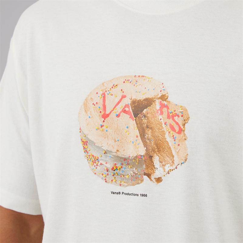 Vans Mens Caked Graphic T-Shirt Marshmallow