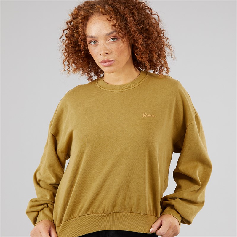 Vans Womens Retro Crew Sweatshirt Burnt Gold