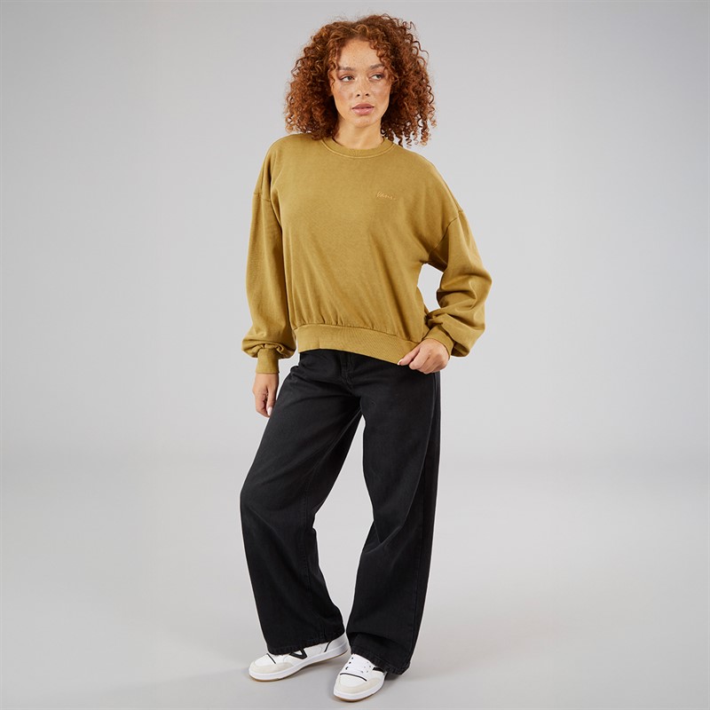 Vans Womens Retro Crew Sweatshirt Burnt Gold