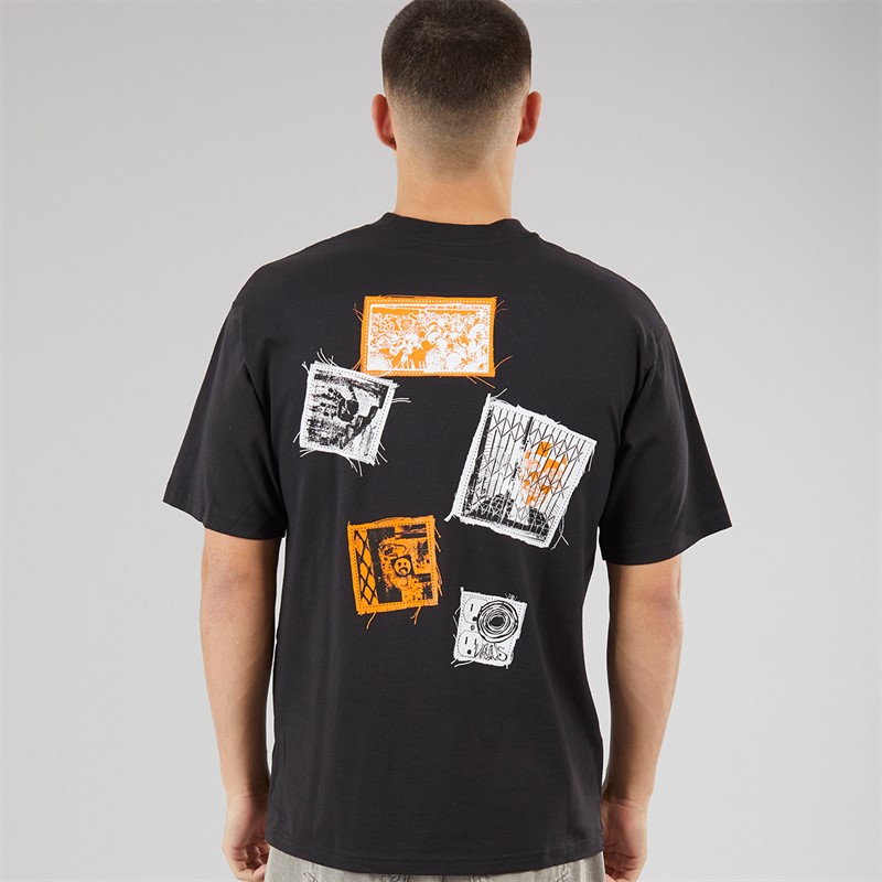 Vans Mens Punk Patch Graphic Back T-Shirt Black