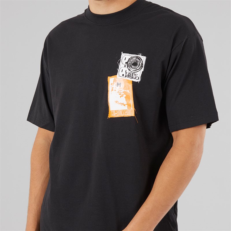 Vans Mens Punk Patch Graphic Back T-Shirt Black