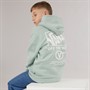 Vans Junior Boys Stockpile Graphic Back Hoodie Gray Olive