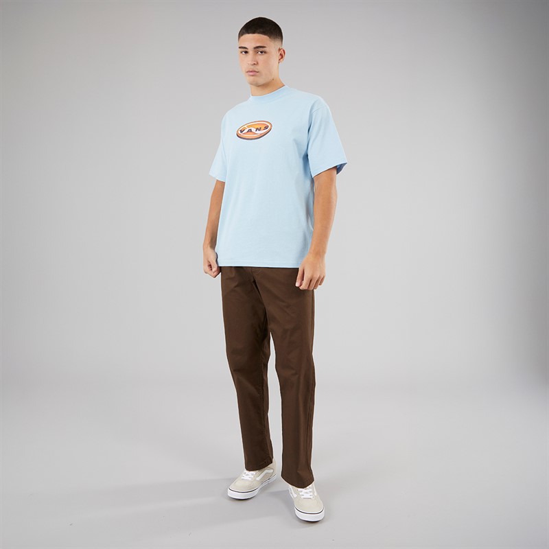 Vans Mens 3D Retroval Logo T-Shirt Cloud Blue