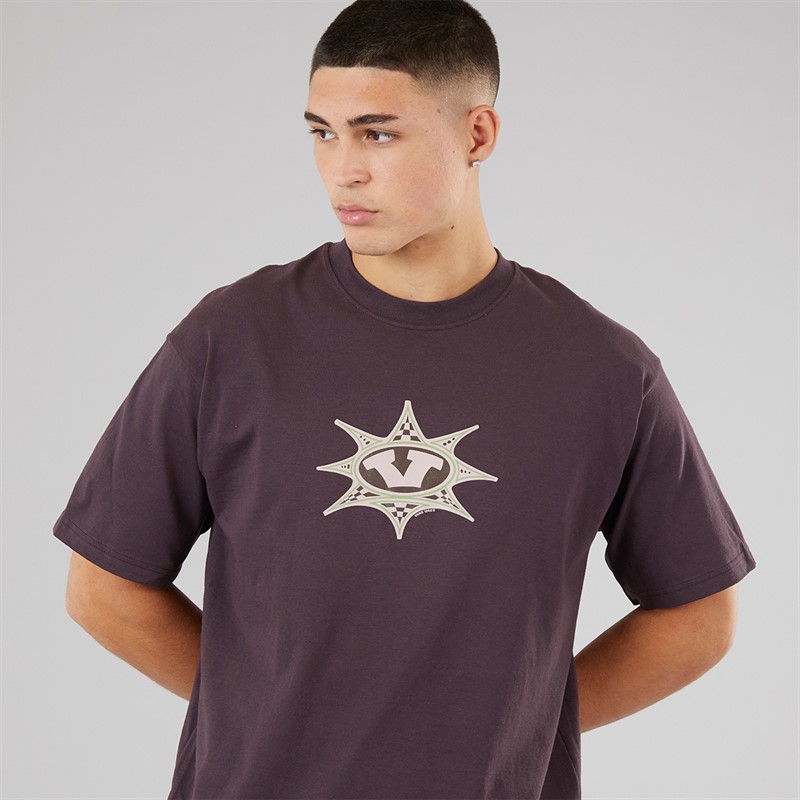 Vans Mens Star Checker T-Shirt Dark Port