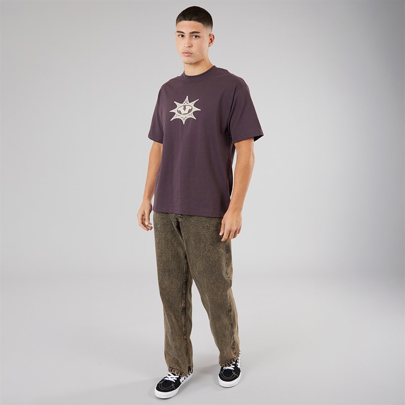 Vans Mens Star Checker T-Shirt Dark Port