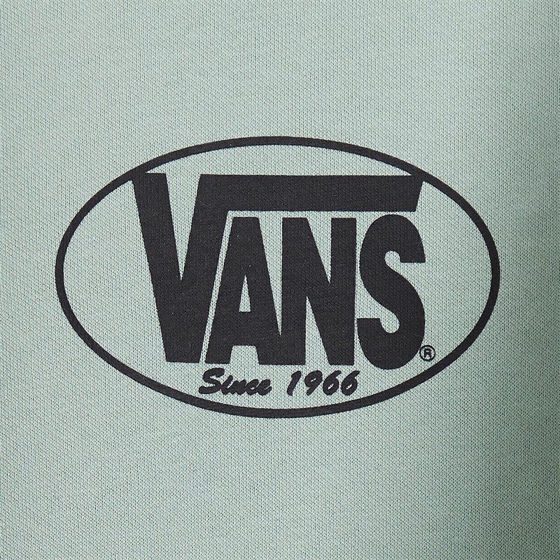 Vans Boys Classic Oval Crew Sweatshirt Gray Olive