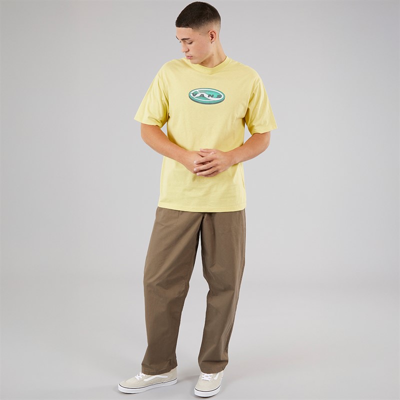 Vans Mens 3D Retroval Logo T-Shirt Canary Yellow