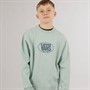Vans Junior Boys Classic Oval Crew Sweatshirt Gray Olive